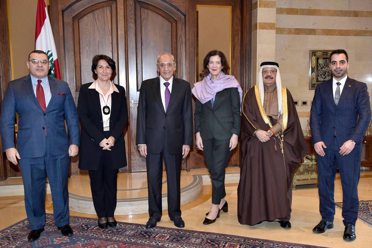 رئيس البرلمان اللبناني نبيه بري يستقبل سفراء لقاء باريس: قطر، السعودية، الولايات المتحدة، فرنسا، ومصر