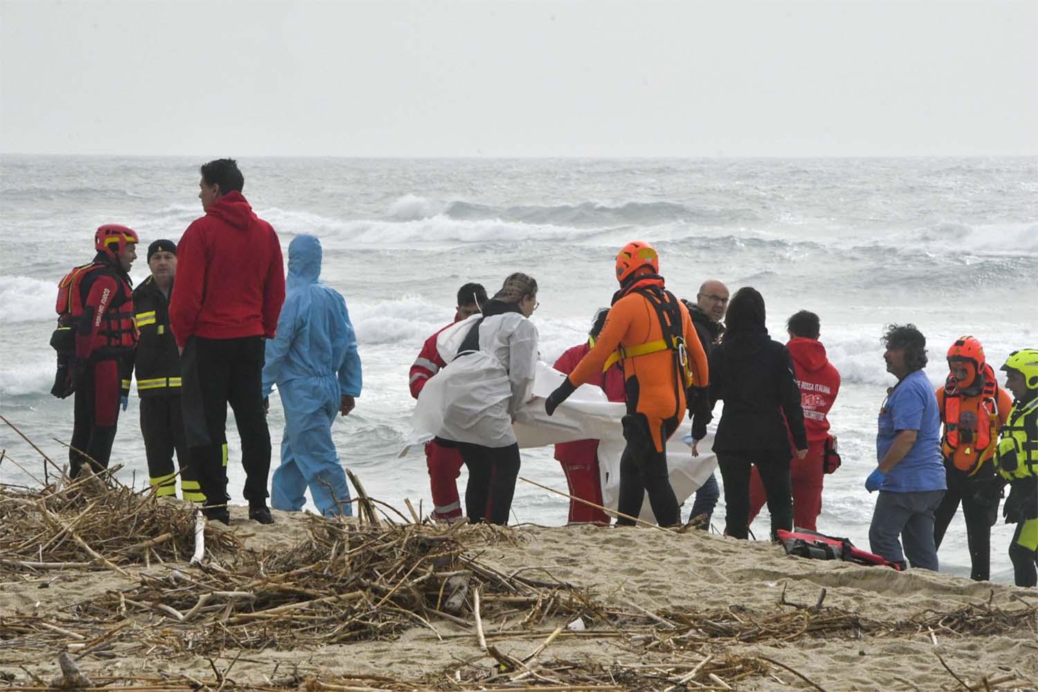 Some 27 bodies were found washed up on the shores of Steccato di Cutro