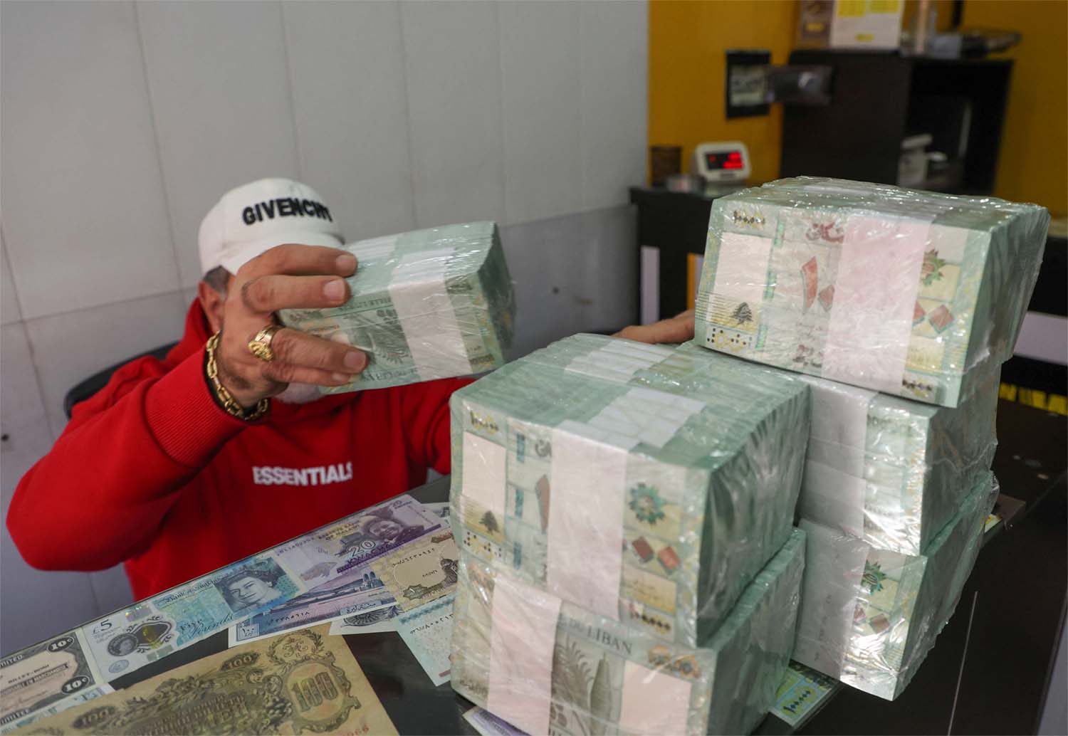 Two market participants said the pound was changing hands at around 59,000 per dollar on Tuesday