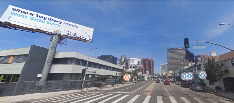 The intersection of Westwood Boulevard and Rochester Avenue (Google photo)