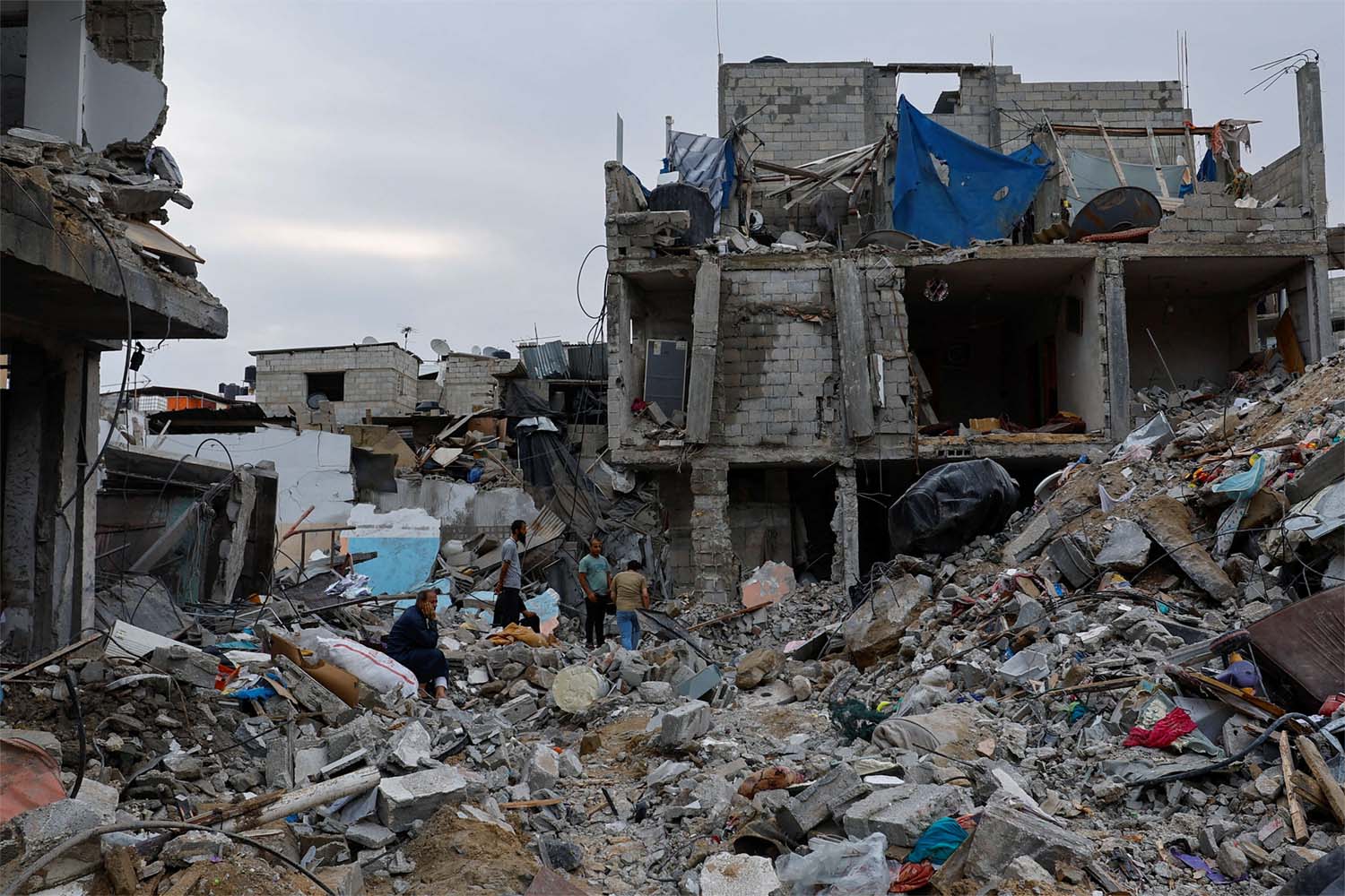 Buildings in Gaza have been flattened by Israel's air strikes