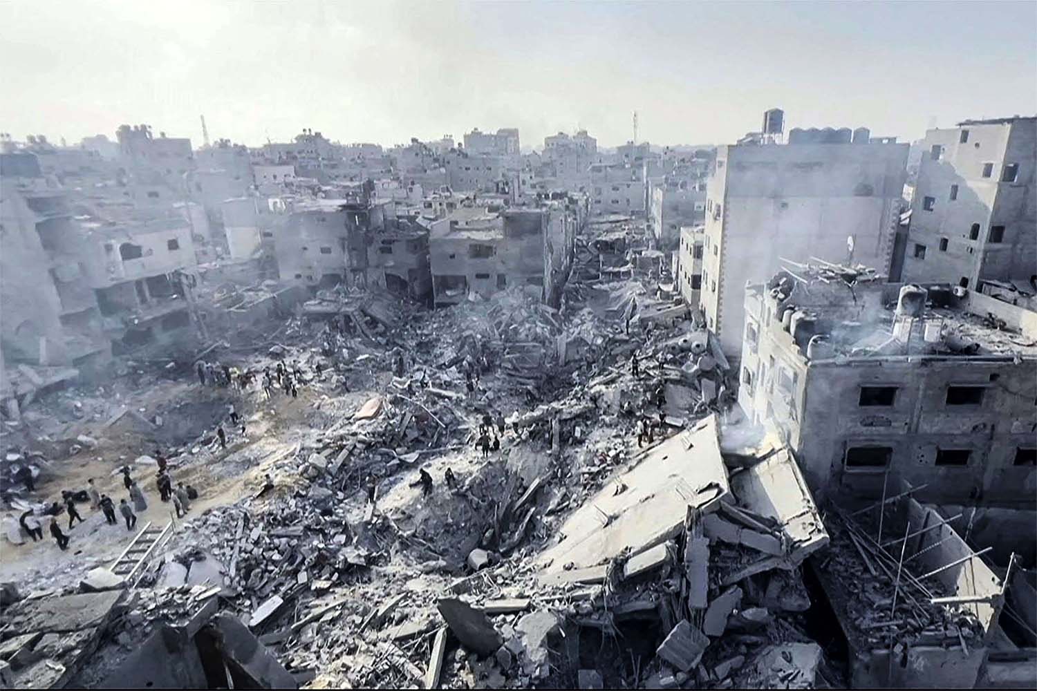 Many neighbourhoods have been flattened by indiscriminate Israeli strikes