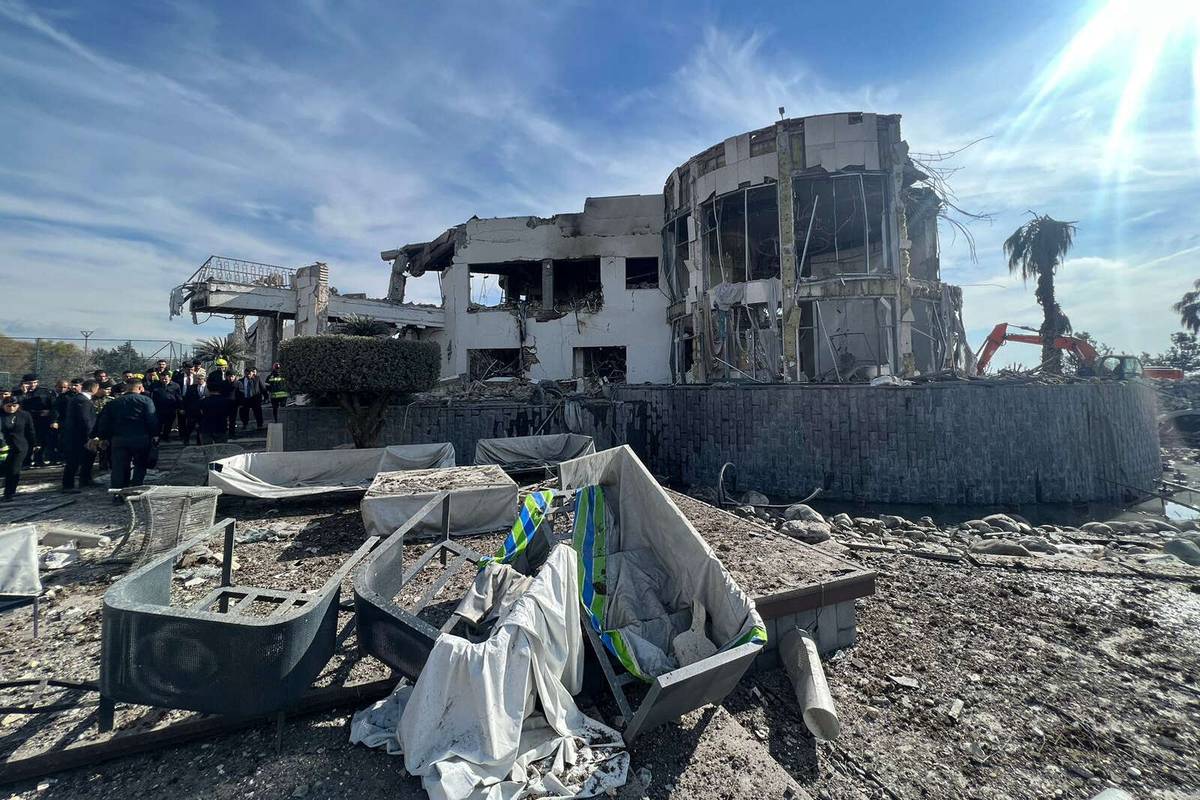 منزل لرجل اعمال كردي تم استهدافه بقصف إيراني بالصواريخ في أربيل