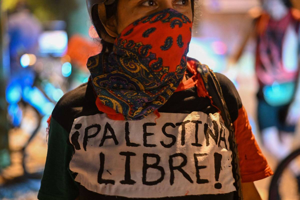 تظاهرة في غواتيمالا لنصرة الفلسطينيين في غزة