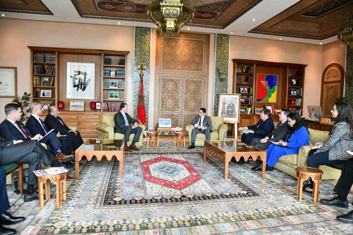US congressmen meeting with Moroccan FM Nasser Bourita