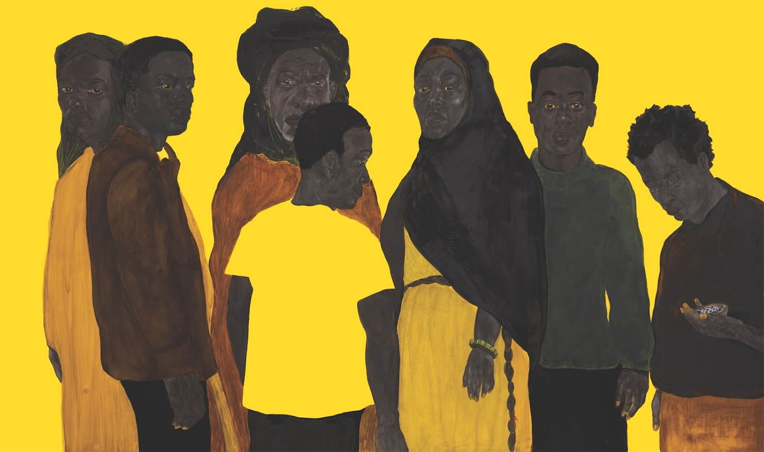 “Who I am, Who we are”, mixed media on rubber, 160 x 270 cm