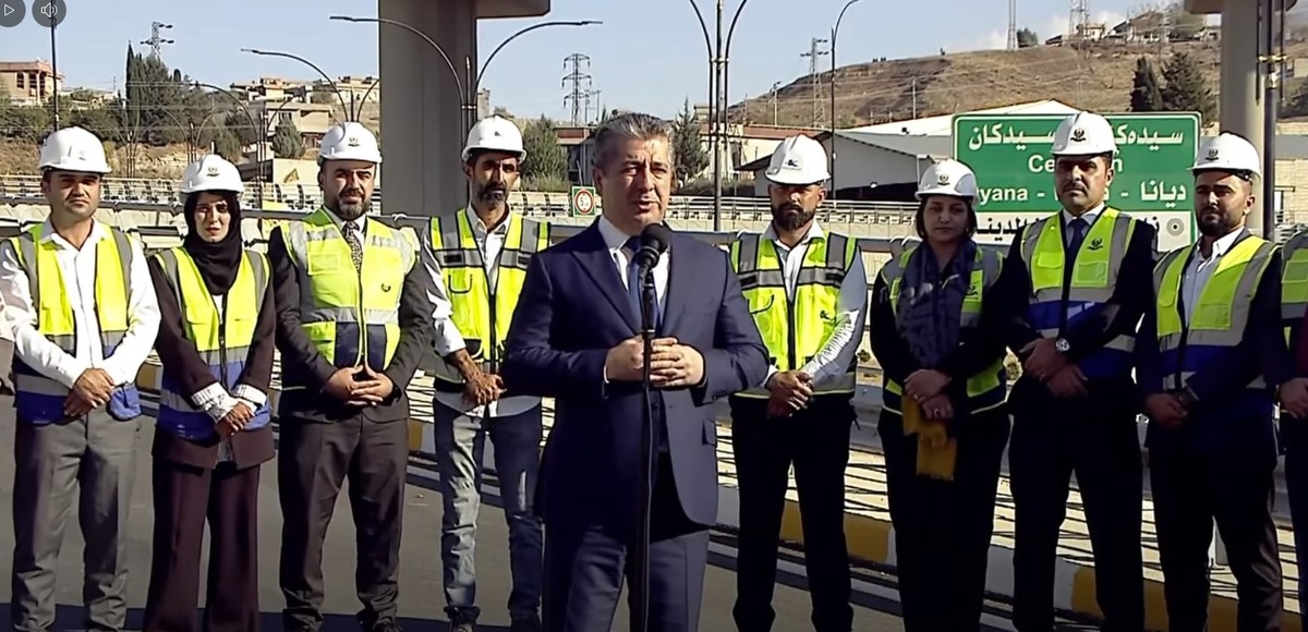 مسرور بارزاني يفتتح جسر سوران المرتفع ويؤكد التزام حكومته بالتنمية المتوازنة.