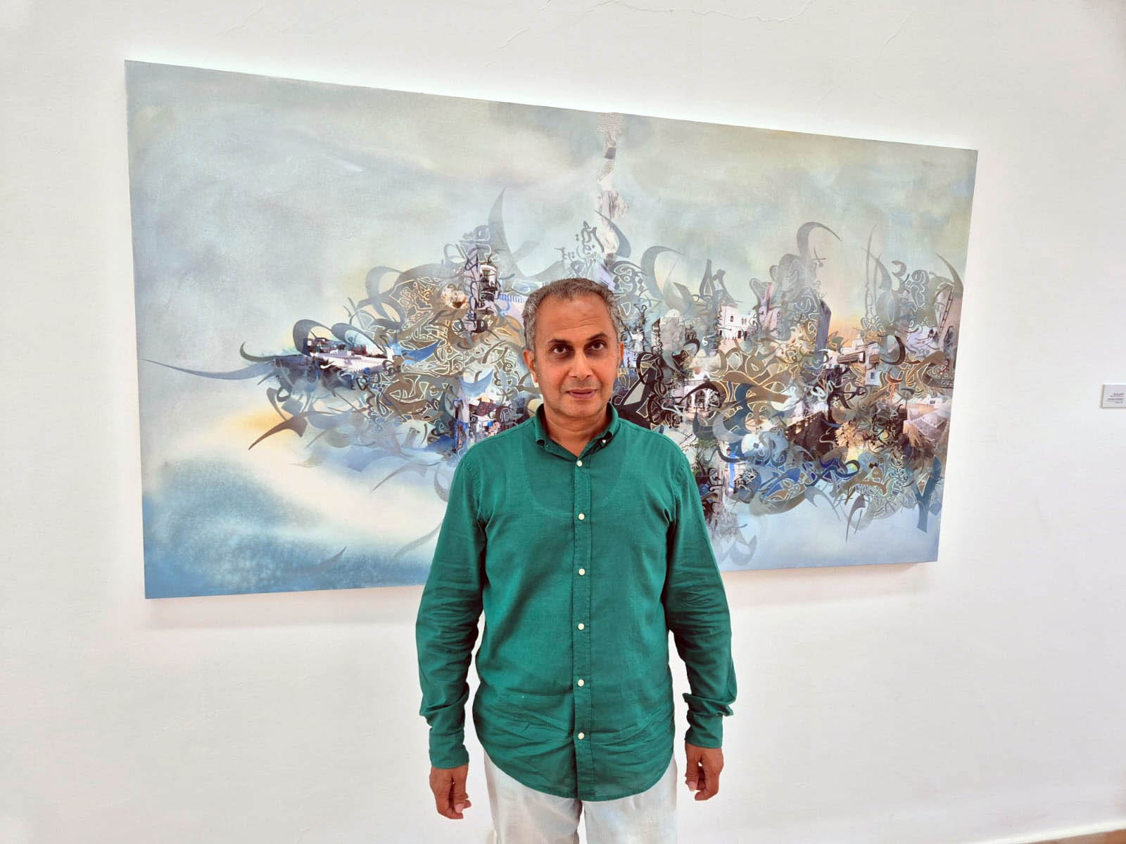 Khaled Al-Saai, an artist whose calligraphy does the talk