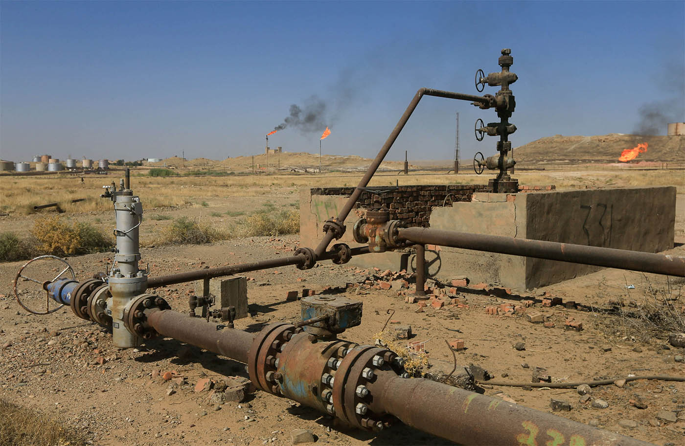 An oil field in Kirkuk