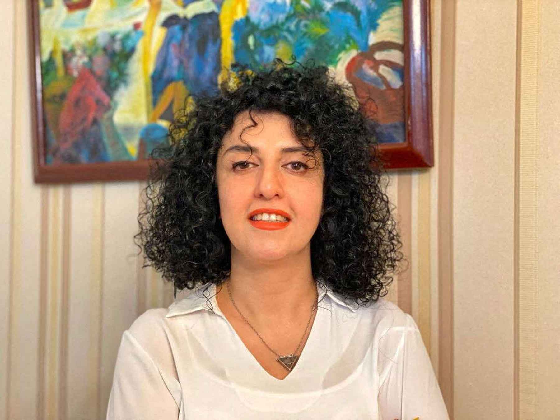 Iranian human rights activist and the vice president of the Defenders of Human Rights Centre (DHRC) Narges Mohammadi poses in this undated handout picture. 