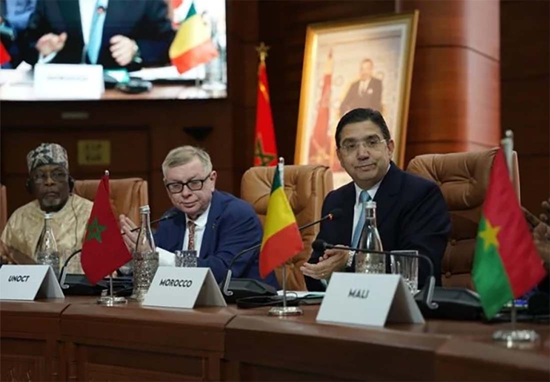 Morocco's FM Nasser Bourita heading the conference