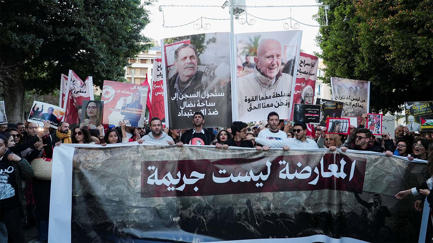 Opposition is not a crime, reads the banner