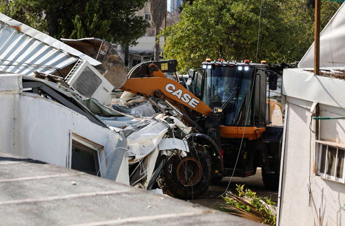 Bulldozers razed several large buildings and other smaller structures inside UNRAW’s compound