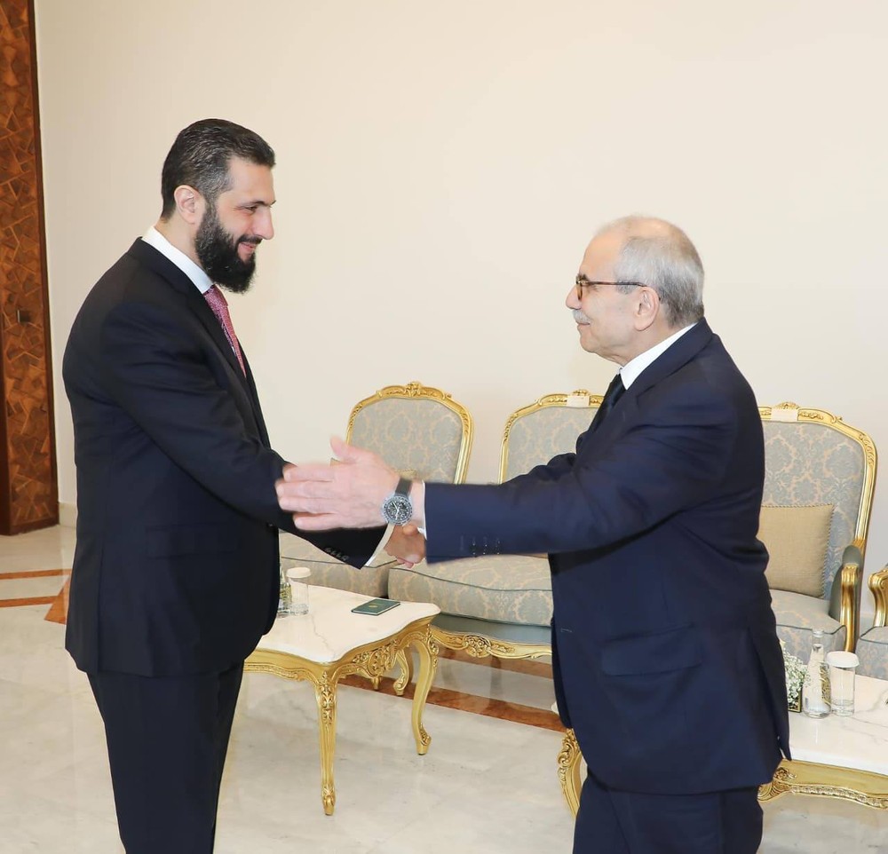 نواف سلام وأحمد الشرع