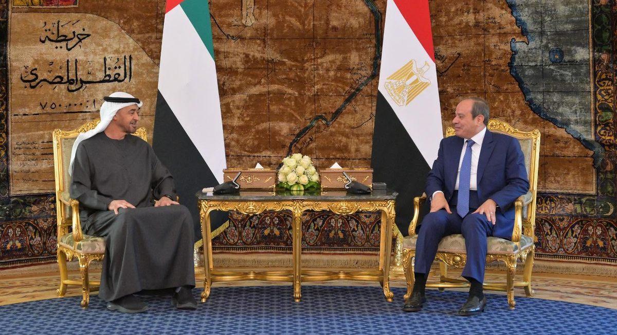 محمد بن زايد والسيسي 