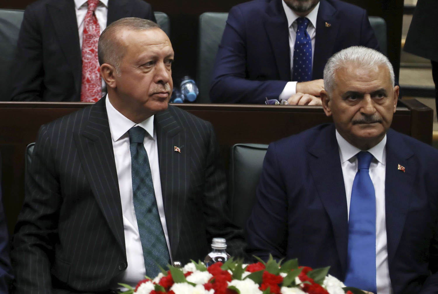 الرئيس التركي رجب طيب أردوغان والمرشح الخاسر بن علي يلدرم