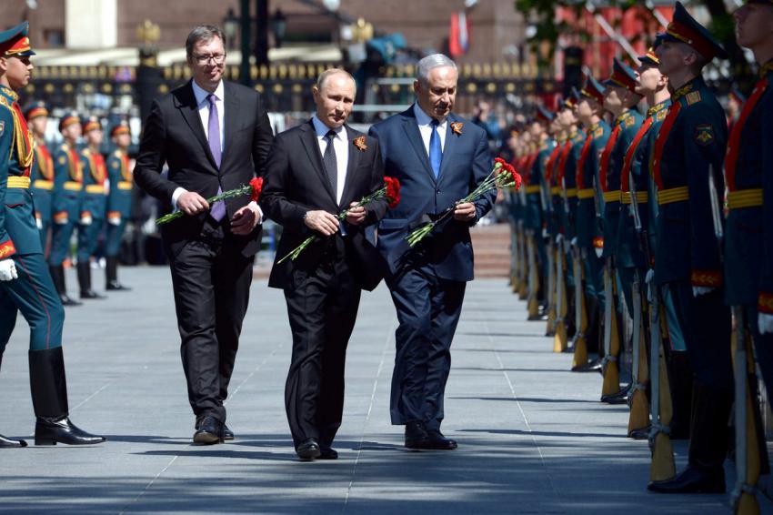 الرئيس الروسي فلاديمير بوتين ورئيس الوزراء الاسرائيلي بنيامين نتنياهو