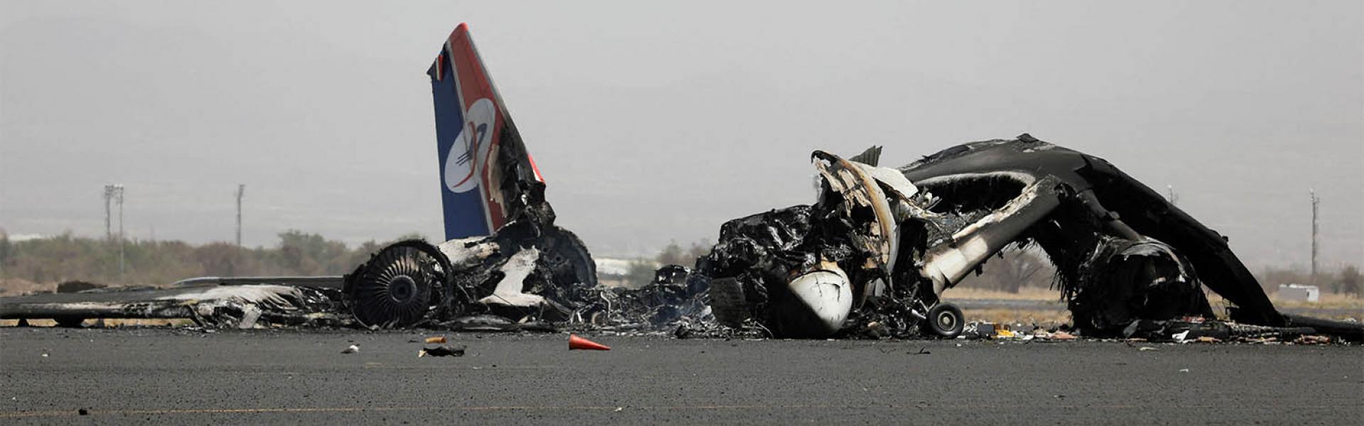 The only remaining civilian aircraft of Yemenia Airways has been destroyed