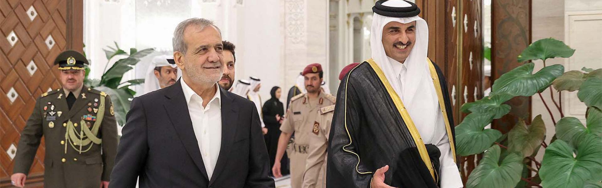 Sheikh Tamim and Pezeshkian stressed that dialogue and diplomacy remain essential tools for resolving regional issues