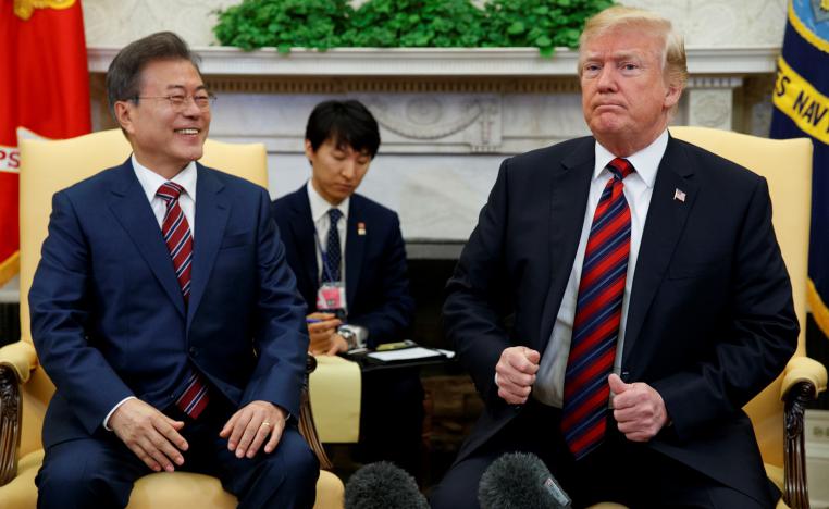 الرئيس الأميركي يستقبل نظيره الكوري الجنوبي في البيت الأبيض