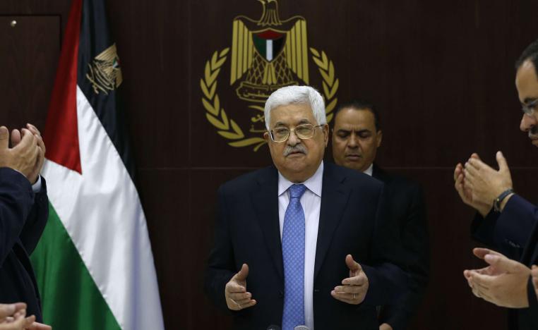 الرئيس الفلسطيني محمود عباس بعد عودته من أزمة صحية