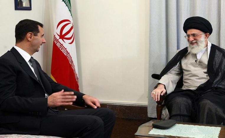 الرئيس السوري بشار الاسد في لقاء سابق مع مرشد الثورة الايرانية علي خامنئي