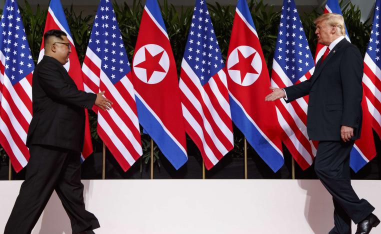 الرئيس الاميركي والرئيس الكوري الشمالي