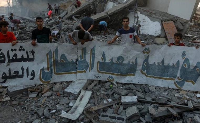 الفلسطينيون ينعون بيتا للثقافة والفنون في غزة