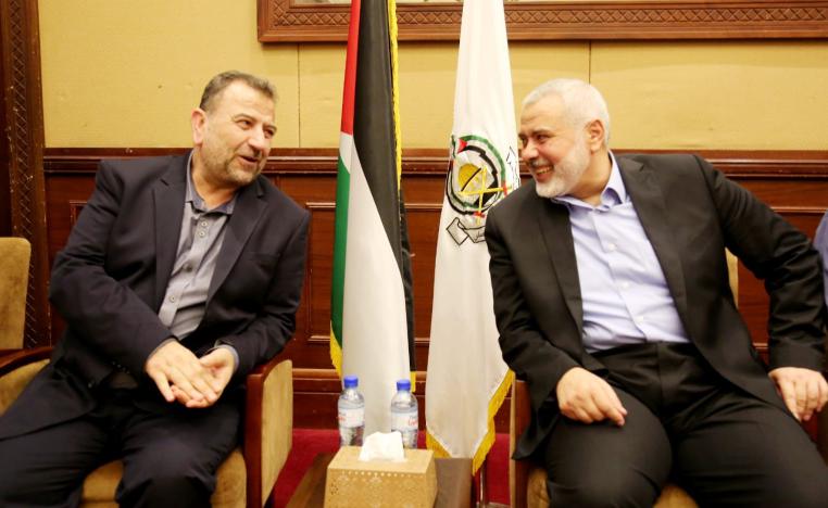 اسماعيل هنية في لقاء مع صالح العاروري