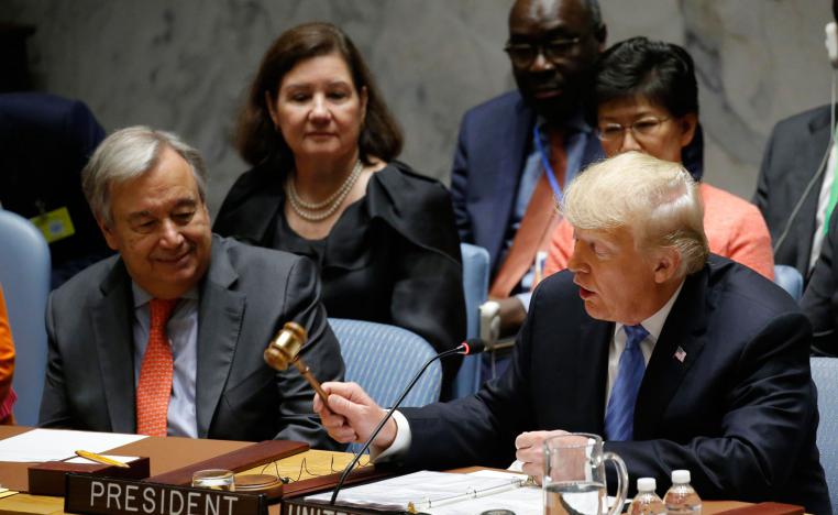 الرئيس الأميركي دونالد ترامب يترأس جلسة مجلس الأمن لأول مرة