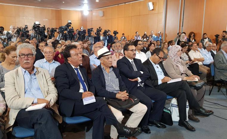 جانب من الندوة الصحفية للجبهة الشعبية