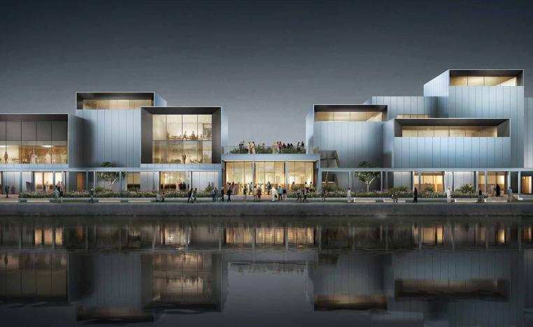 A computer-generated model of the Jameel Arts Centre in Dubai