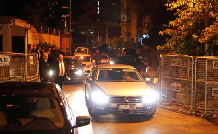 A Turkish prosecutor leaves from Saudi Arabia's consulate in Istanbul