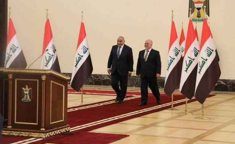 رئيس الوزراء العراقي عادل عبدالمهدي يتسلم السلطة من سلفه حيدر العبادي