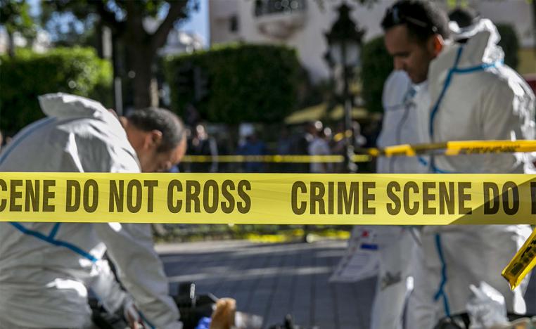 The scene of the suicide bomb attack
