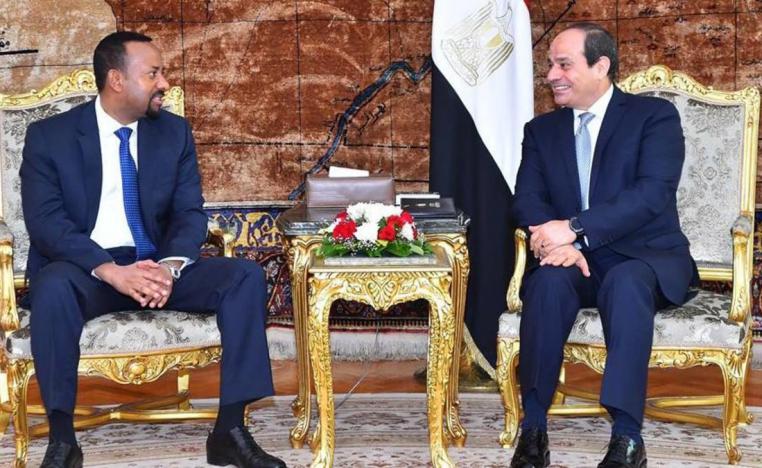  الرئيس المصري عبدالفتاح السيسي ورئيس الوزراء الاثيوبي أبي أحمد