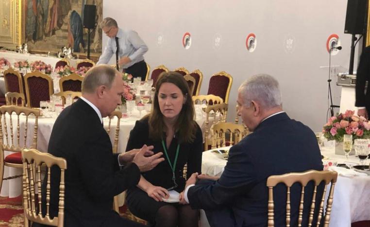 أول لقاء بين نتيناهو وبوتين منذ حادثة اسقاط طائرة روسية في سوريا