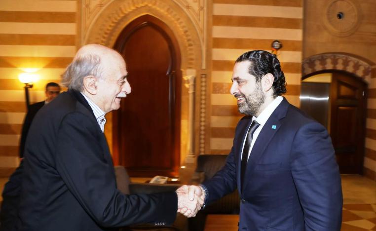 وليد جنبلاط مع رئيس الوزراء المكلف سعد الحريري