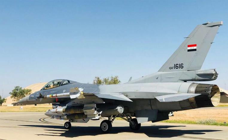 F16 fighter jet at an undisclosed location in Iraq
