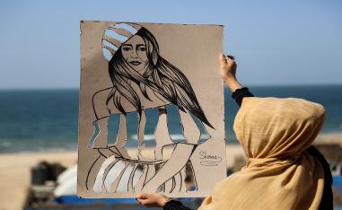 الطبيعة ترسم لوحات التشكيلية الفلسطينية شيماء دلول