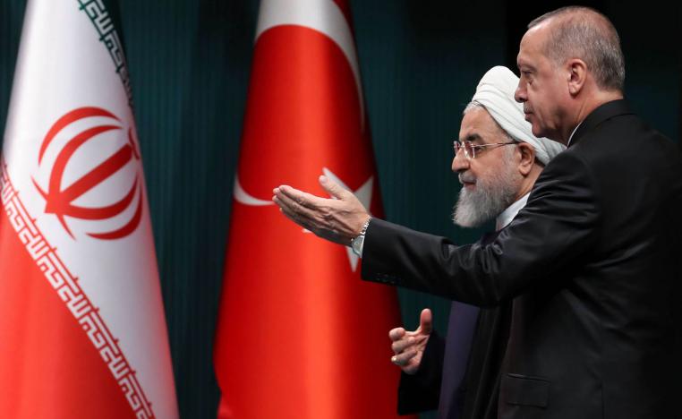 الرئيس التركي رجب طيب أردوغان يستقبل الرئيس الإيراني حسن روحاني