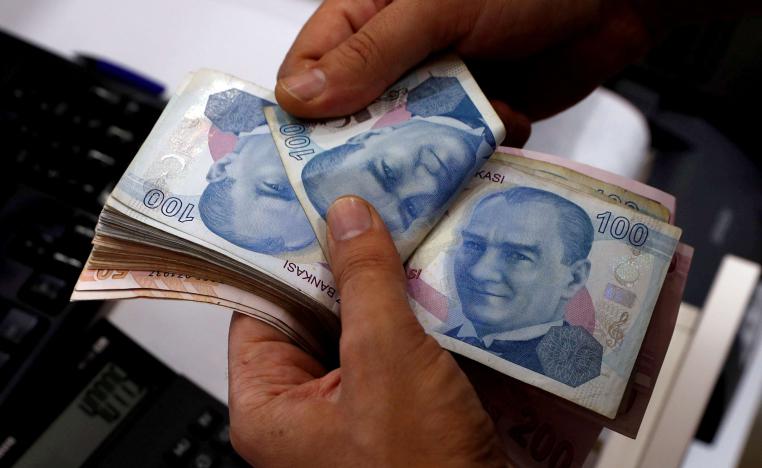 The Turkish lira traded at 5.3 against the dollar on Monday