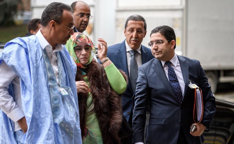 وزير الخارجية المغربي ناصر بوريطة والوفد المرافق له في مفاوضات جنيف الأخيرة