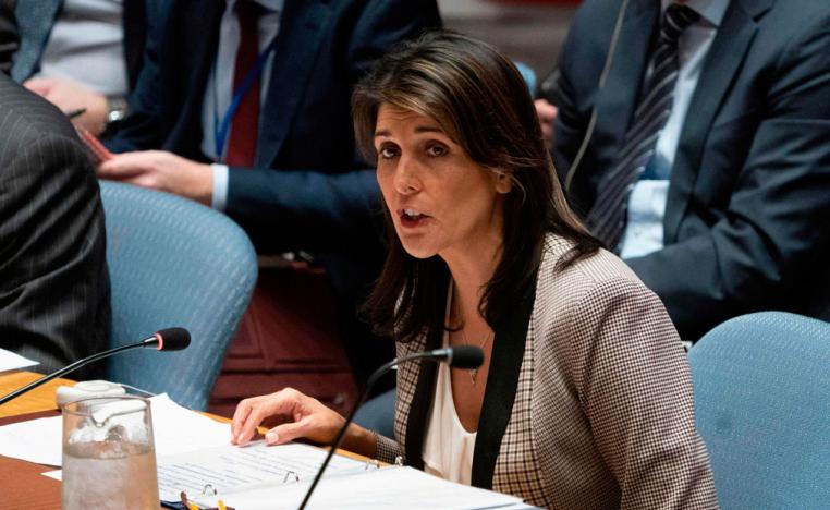 نيكي هايلي مندوبة أميركا لدى الأمم المتحدة جعلت من ادانة حماس قضيتها الشخصية