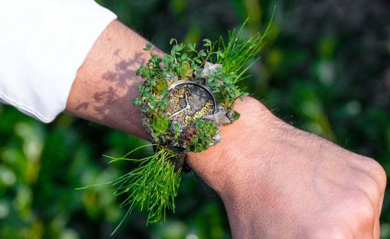 ساعة يد من النبات للتوعية بعواقب التغير المناخي