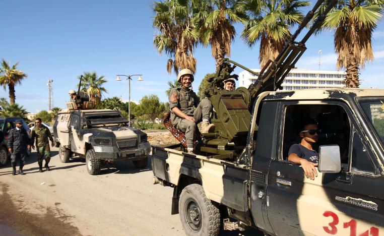 Members of the Libyan security forces loyal to Libyan Strongman Khalifa Haftar.