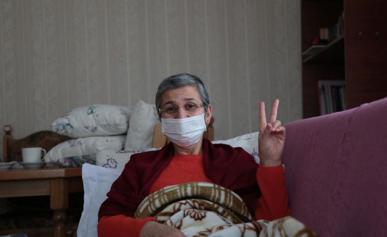 Pro-Kurdish Peoples' Democratic Party (HDP) lawmaker Leyla Guven, who is on hunger strike for nearly three months, is pictured at her home after being released from prison, in Diyarbakir, Turkey January 25, 2019.
