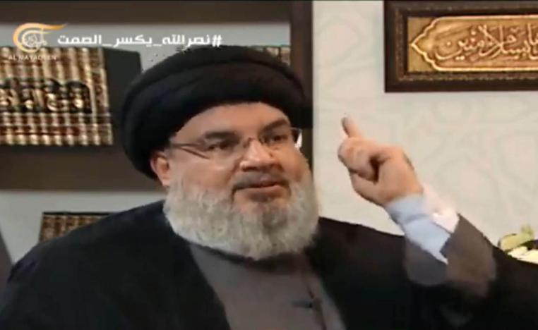حسن نصرالله يتحدث إلى قناة الميادين