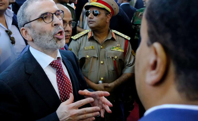 Mustafa Sanalla, the chairman of state oil firm NOC, attends Benghazi International forum and Exhibition of Oil and Gas in Benghazi, Libya October 24, 2018.