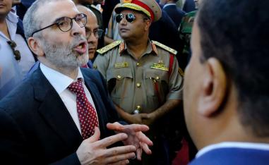 Mustafa Sanalla, the chairman of state oil firm NOC, attends Benghazi International forum and Exhibition of Oil and Gas in Benghazi, Libya October 24, 2018.